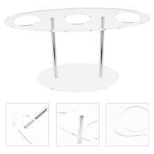 2X Acrylic Ice Cream Cone Holder, Charcuterie Food Cone Holder, Waffle Cone Holder Stand, 3 Holes,Transparent