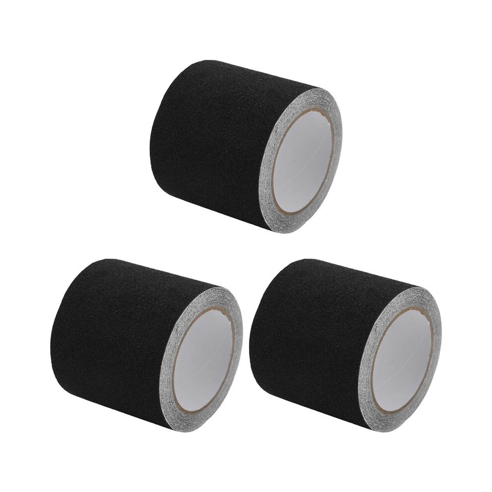 3X Non-Slip Stair Tape - Indoor & Outdoor Waterproof Safety Steps,80 Grit, Blackï¼5M 4712339048429