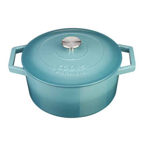 Cooks Professional (Teal) Cooks Professional 26cm Cast Iron Casserole