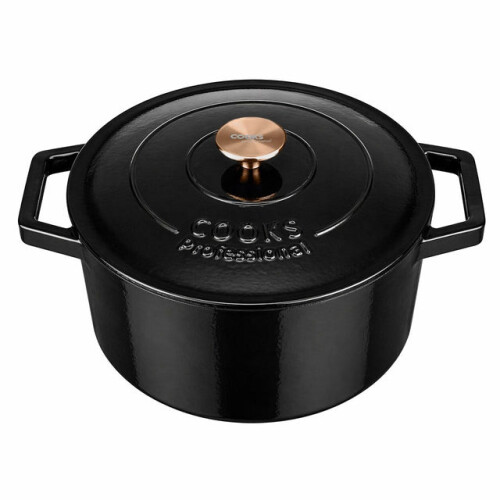 Cooks Professional (Black) Cooks Professional 20cm Cast Iron Casserole