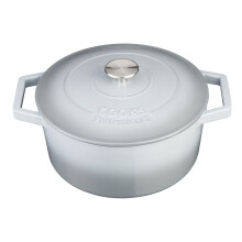 (Grey) Cooks Professional 20cm Cast Iron Casserole