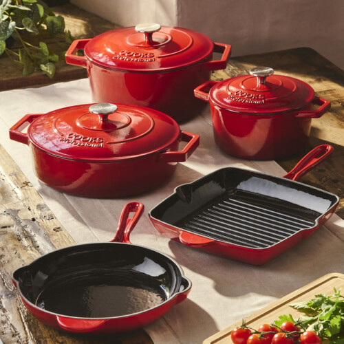 Cooks Professional (Red) Cooks Professional Set of 5 Cast Iron 1