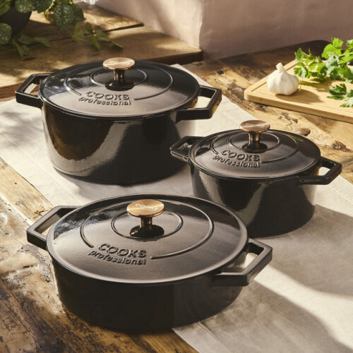 Cooks Professional (Black) Cooks Professional Set of 5 Cast Iron 2