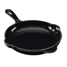 (Black) Cooks Professional 26cm Cast Iron Frying Pan
