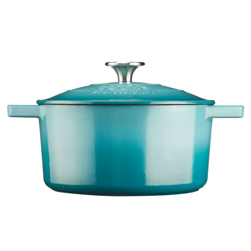 Cooks Professional (Teal) Cooks Professional 20cm Cast Iron Casserole 2