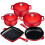 Cooks Professional (Red) Cooks Professional Set of 5 Cast Iron 1