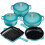 Cooks Professional (Teal) Cooks Professional Set of 5 Cast Iron 1