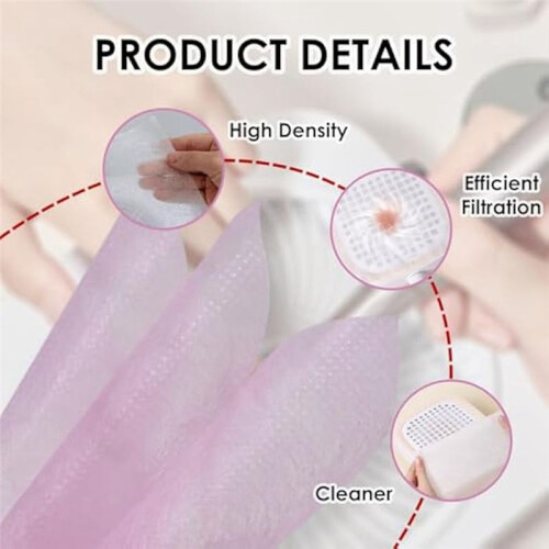 300 Ark Nageldammsugare Filterpapper Engångs Nageldammsugare Filterpapper Ark för Salong 1