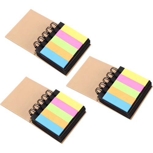 Bloc-notes à reliure à double bobine, feuilles de-3 pièces