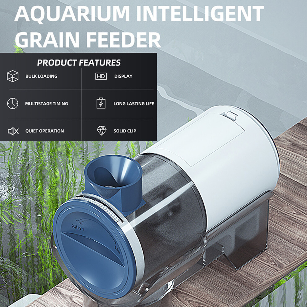 Fish Feeder Dispenser with Adjustable Portion