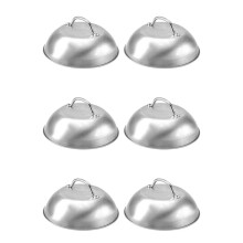 6X Stainless Steel Steak Cover Thicken Western Restaurant Western Food Cover Hand Handle Steak Cover Hemispherical Cover