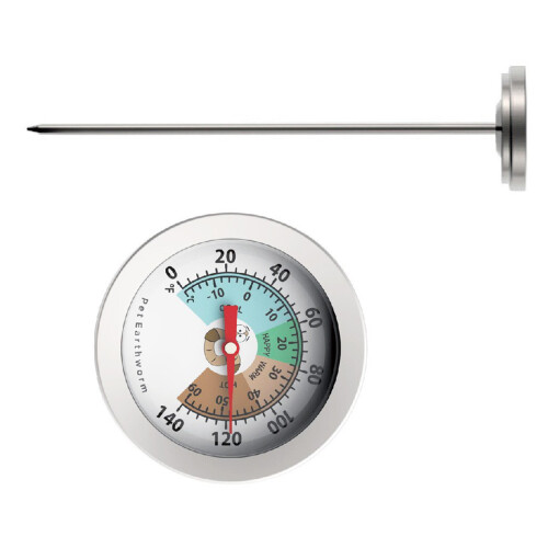 Thermomètres professionnels antirouille de compost-Ver de terre