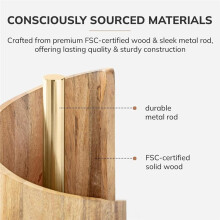 Upgraded New Mountain Wooden Paper Towel Holder, Wood Kitchen Countertop Paper Towel Holder,Base and Iron Holders A