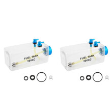 2X Fuel Tank Petrol Transparent Plastic Bottle 500CC CNC for RC Gas and Nitro Airplane