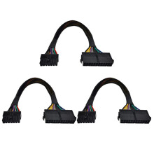 3X 24 Poliges Bis 14 Poliges ATX Netzteil Haupt Netzteil Geflochtenes Kabel für  für  PC (30cm)