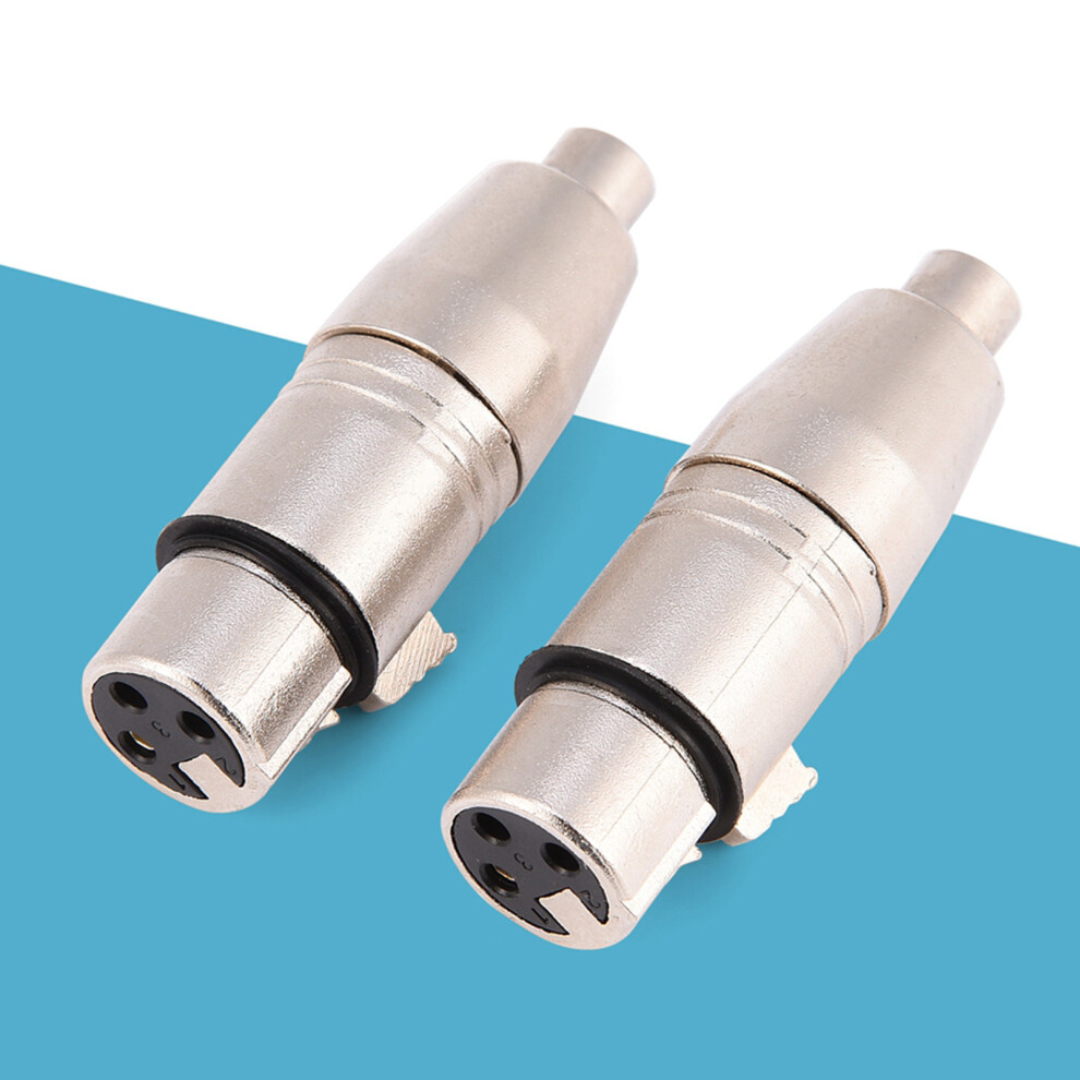 2X Rca Female To Xlr 3Pin Female Adapter 7055741714696