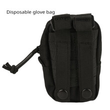 Pochette à Gants Jetables avec Rabat Élastique et Fermeture Éclair, Pochette à Gants en Latex pour Secouristes, Accessoire de Premiers Secours