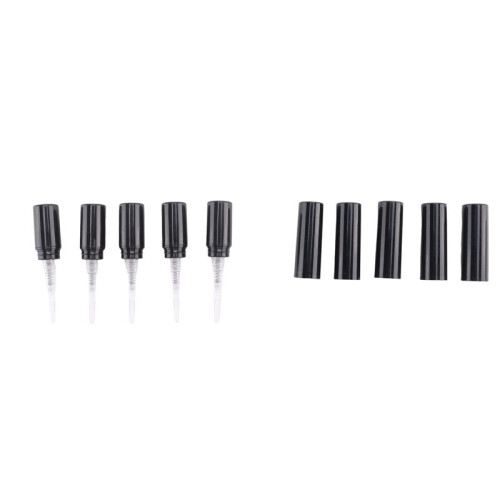 100Pcs / Lot 2Ml Black Plastic Perfume Spray Bottle Sample Spray Sprayer Atomizer Perfume Bottle