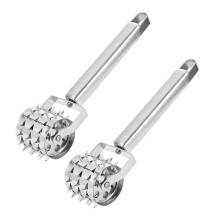 2Pcs Stainless Steel Meat Tenderizer Chopper Roller Hammer for Steak Knock-Sided Pork Pounders Cooking Kitchen Tools