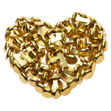 Fermagli nel Carta nel Ottone da 1/2 Pollice, Fermi nel Carta per Progetti di Artigianato, Forniture Decorative DIY, 8 X 14 Mm (Oro)