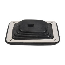 Car Shift Dust Cover Rubber Shifter Boot with Chrome Plate 5 5/8 x 6 3/4 Manual Automatic for Hurst B&M GM350