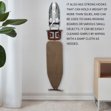 Ironing Board Holder Wall Mount Electric Iron Hanger Ironing Board Rack Ironing Board Storage Organizer Black
