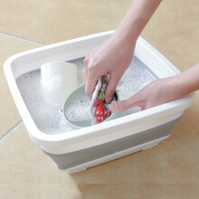 Plastic Washbasin Portable Foldable Thickening Basin Tourism Outdoor Folding Bucket Fishing Camping Car Wash Bucket A