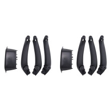 8Pcs Car Interior Inner Door Handle Pull Trim Bowl for  F25 F26 X3 X4 2011-2017 Black LHD
