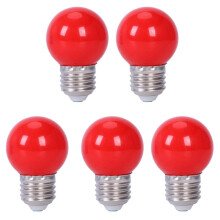 5X E27 3W 6 SMD LED Energiesparlampe Globe Light Lampe AC 110-240V, Rot