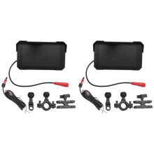 2sets 5 Inch Motorfiets Draagbaar GPS Navigatiescherm Draadloos Carplay Android Auto IP68 Waterdicht Display