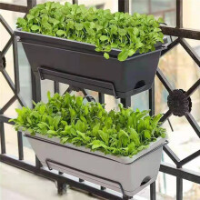 Großes Blumentopf-Hängegestell, Pflanztrog, Balkon, Rechteckiger Gemüsetopf zum Aufhängen, Große Lange Streifenhalterung