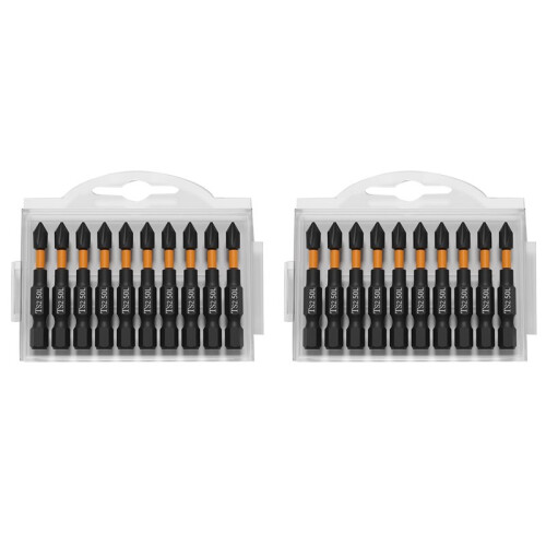 20PCS 50mm PH2 Magnetic  Bit Set  Phillips Impact Batch  Hardness Screwdriver Bit Screw Driver Hand Tool 1
