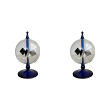 2X 4 Blades Rotating Glass Windmill Solar Powered Crookes Radiometer Light Mill/Educational Teaching Study Tool A
