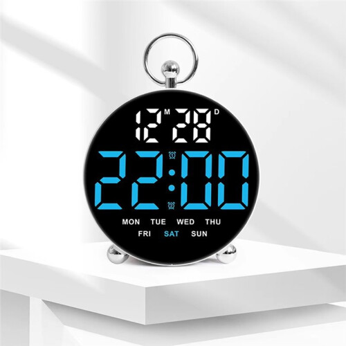 Multifunction Digital Wall Clock Date Week Timing Countdown 2 Alarm Large-Screen Desktop LED Alarm Clock Home Decor