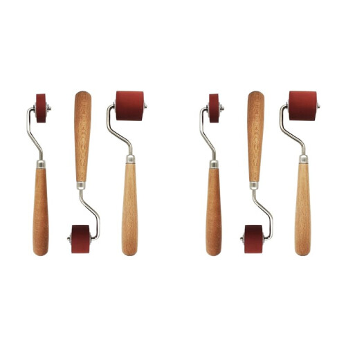 6 Pcs  Stamping Brayers Brayer Rollers,Rubber Brayer Roller Brayer Ink Roller for Stamping, Printing, Printmaking