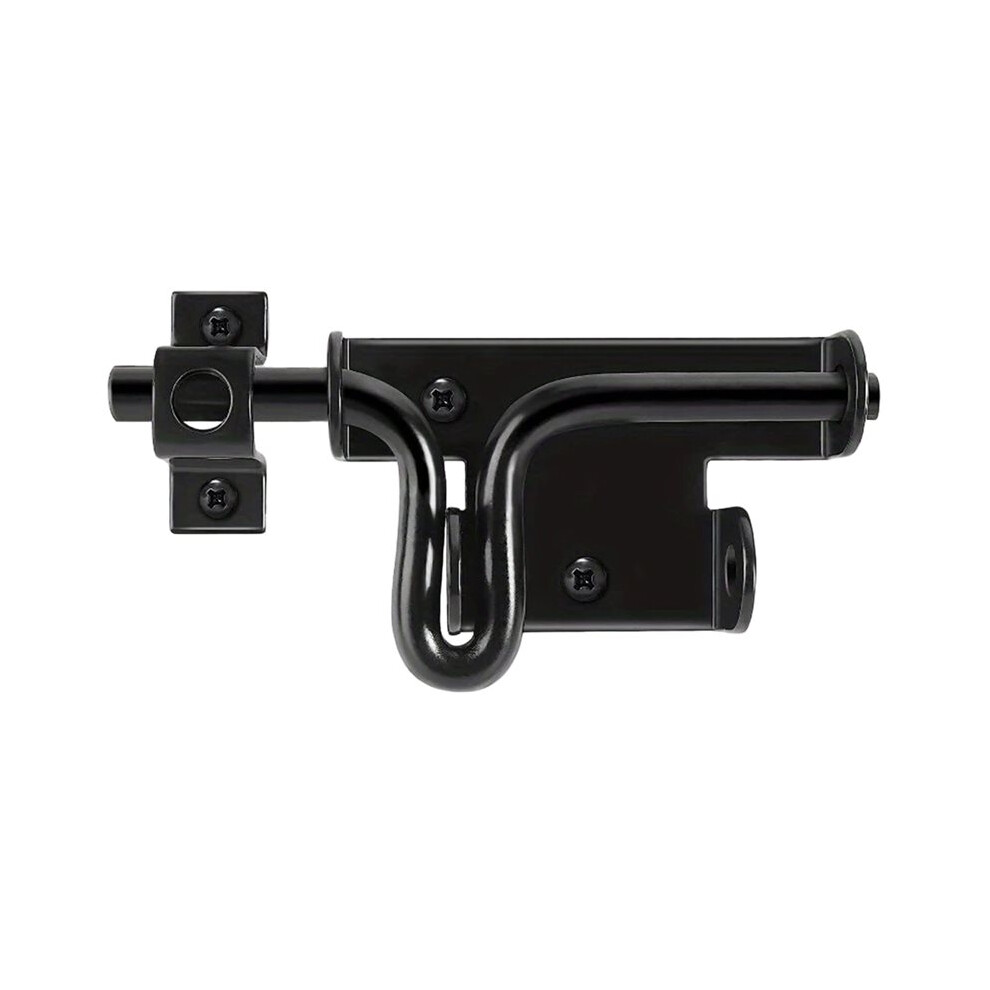Heavy-Duty Black Stainless Steel Security Door Lock With Keyhole For Wooden Fences Barns And Sheds Fence Locking 4714067632406