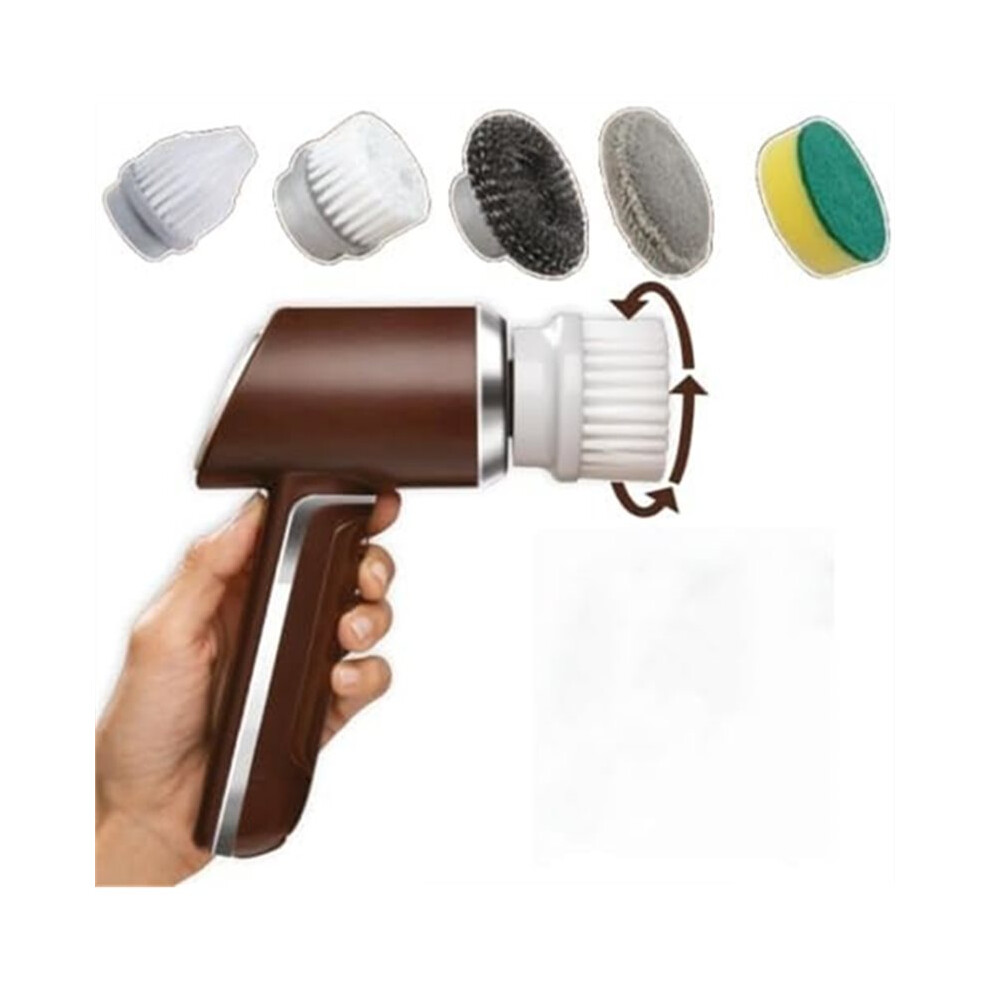 Horsepower Scrubber -Electric Cleaning Brush With 5 Attachments, Scrubs & Polishes,Scrubber For Bathroom, Tiles, Kitchen 4712478051441