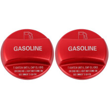 2X Aluminum Alloy Fuel Tank Cap Cover Trim for  X1 X2 X3 X4 X5 X6 F10 F15 F16 F25 F26 F30 F34 F35 F48 (Red Gasoline)
