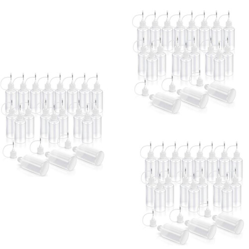 60 Pcs Precision Tip Applicator Bottle, Empty Applicator Glue Bottle for Small Gluing Projects, 30Ml /1 Ounce