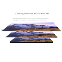 3X Loupe D'écran de Téléphone Portable 12 Pouces 3D HD Support de Support D'Amplificateur VidéO avec Support de Bureau Pliant Rouge de Jeu de Film