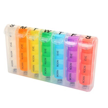 Draagbare Wekelijkse 7 Dagen Drukknop Pil Houder Reizen Geneeskunde Box Case Organizer