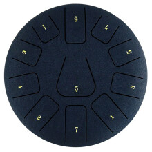 8 Zoll Steel Tongue Drum, 11-Ton Tamburin mit Drumsticks und Fingerpicks für Meditationen Tamburin Instrument E