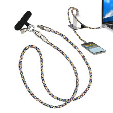 1.2m Phone Lanyard Crossbody Two-in-One Charging Cable Color Braided Strap Anti-Lost Crossbody High-End Charging