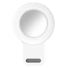 LED Selfie Light with 3-Level Brightness Control, USB Rechargeable, 360 Rotation for Mobile Phones and Laptops