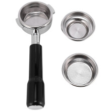 Macchina da Caffè Espresso Professionale Senza Fondo da 58 Mm nel Acciaio Inossidabile con Cestello Filtrante un Tazza Singola e Doppia