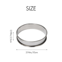 4 Inch Muffin Rings Crumpet Rings, Set of 10 Stainless Steel Muffin Rings Molds Double Rolled Tart Rings Round Tart Ring
