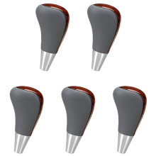 5X Holz Maserung Auto Ausrüstung Schalt Knauf für Camry / Harrier Fortuner Crown Land Hebel Schalt Hebel Grau