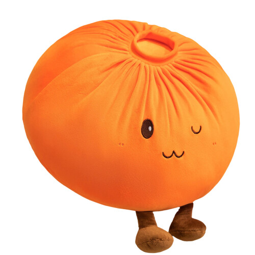 Énorme adorable oreiller doux en forme de chignon 40 cm,-Orange