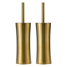 2X Gold Long Handle Toilet Brush Bathroom Cleaning Brush Toilet Cleaning Kit Bathroom Cleaning Tool Accessories