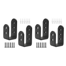 4 Packungen Tür Barrikade U Halterungen Open Bar Sicherheitstürhalterungen für Zuhause, Garagentor VerstäRkung für 2 x 4 Bretter
